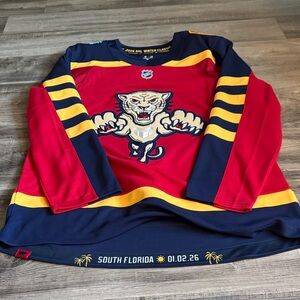 Florida Panthers Red and Blue Hockey Jersey